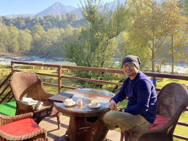 Morning breakfast in a Resort of Manali