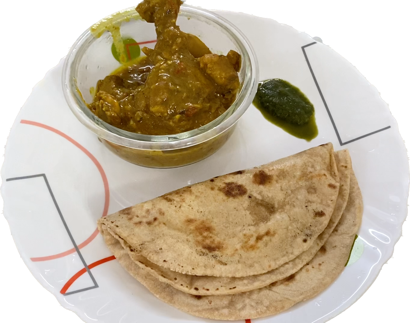 Roti and Chicken curry