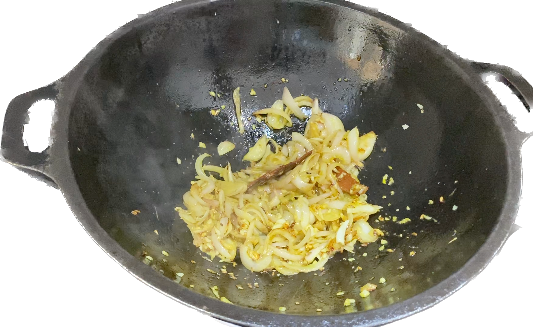 Cooking onions till brown